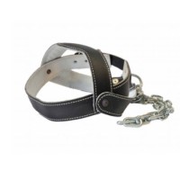 SZ Leather Neck Training Harness with Chain