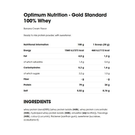 Optimum Nutrition Gold Standard 100 Whey
